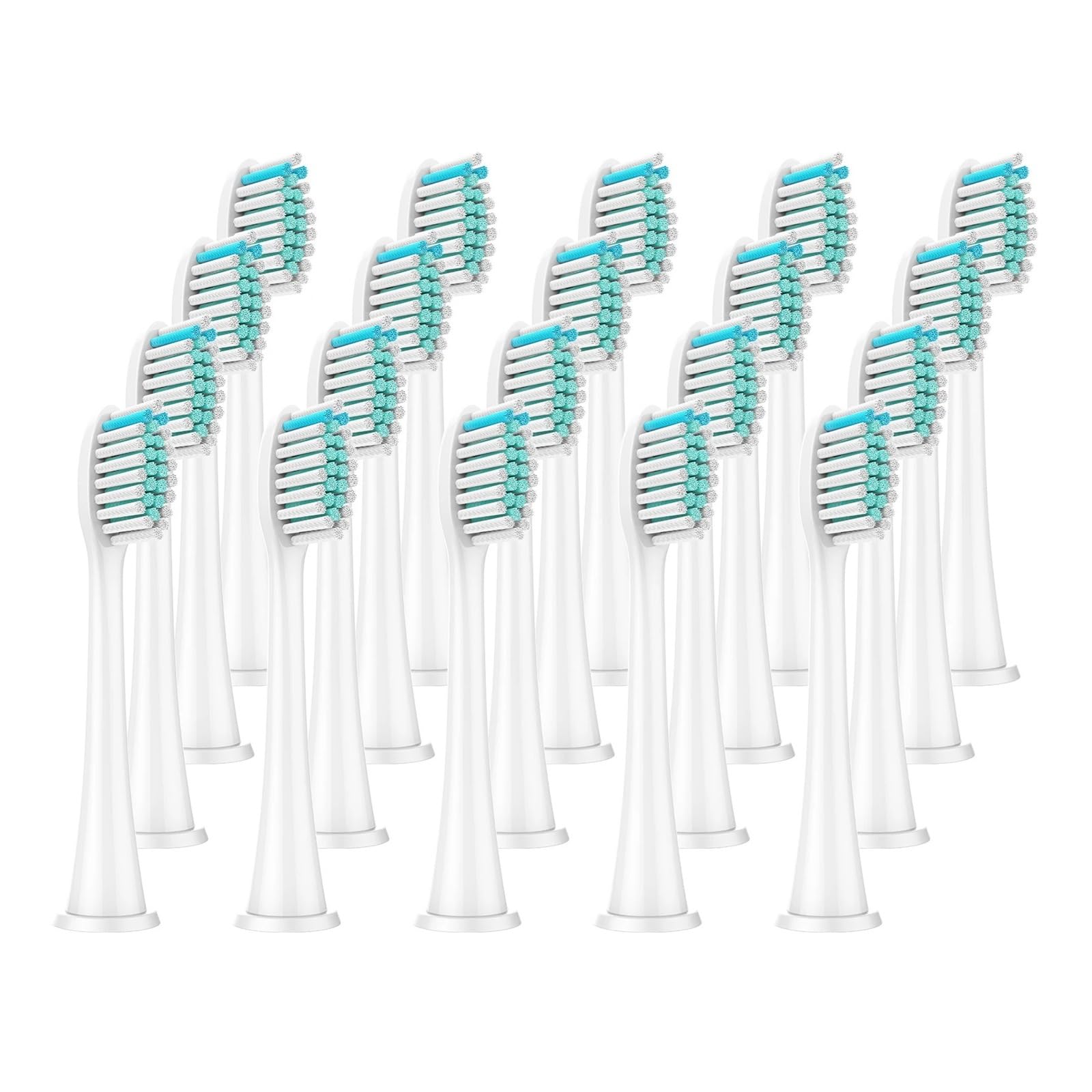 Cabezales, compatible con Philips, HX3 HX6 HX9 HX6064 | 6150 6160 6201 6210 6211 6212 6220 6221 6231 6232 6240 6250(20Pcs White)