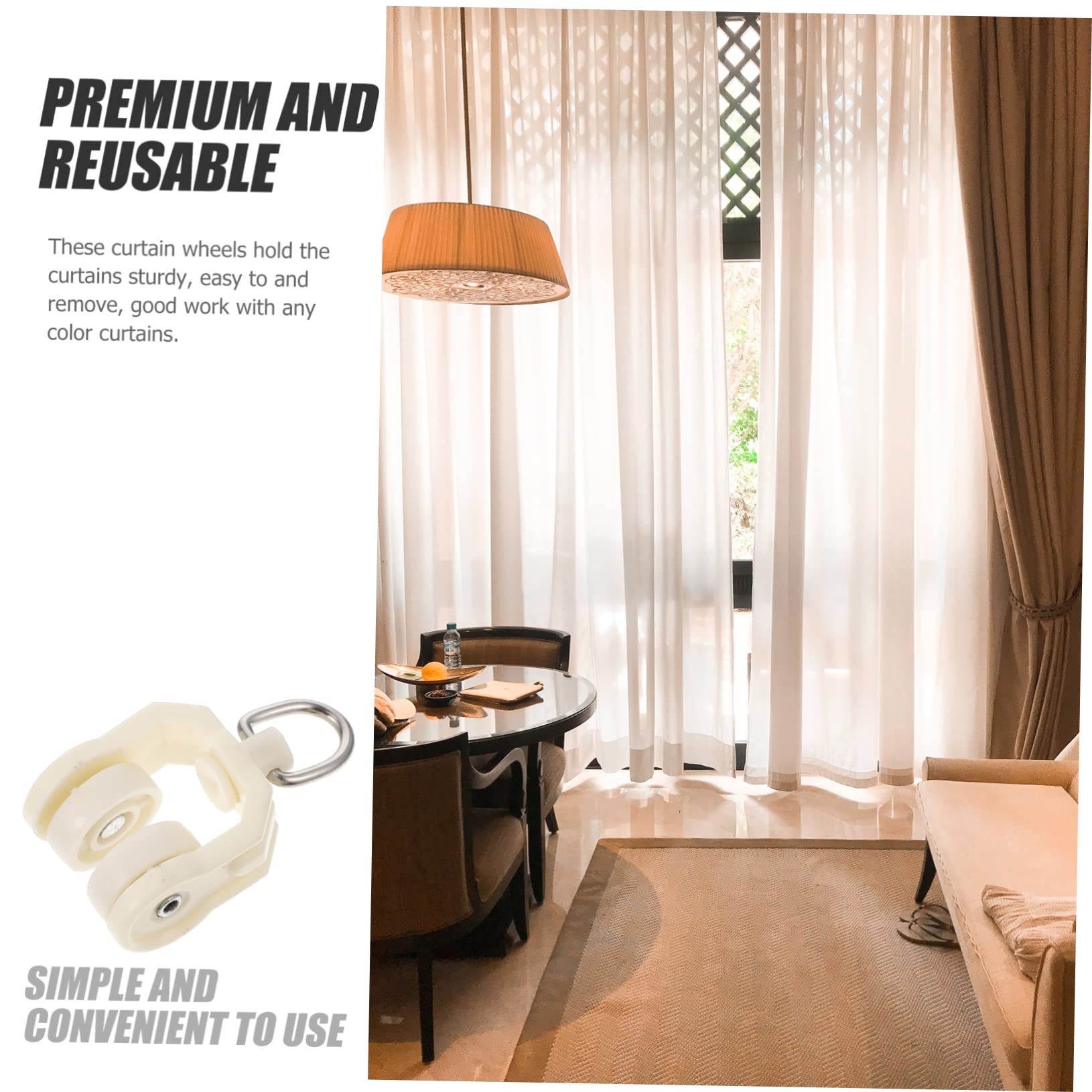 Cabilock 2 Stück Riemenscheiben Set - Hochfeste Eisen-Flaschenzüge Für Vorhänge & Seilsysteme