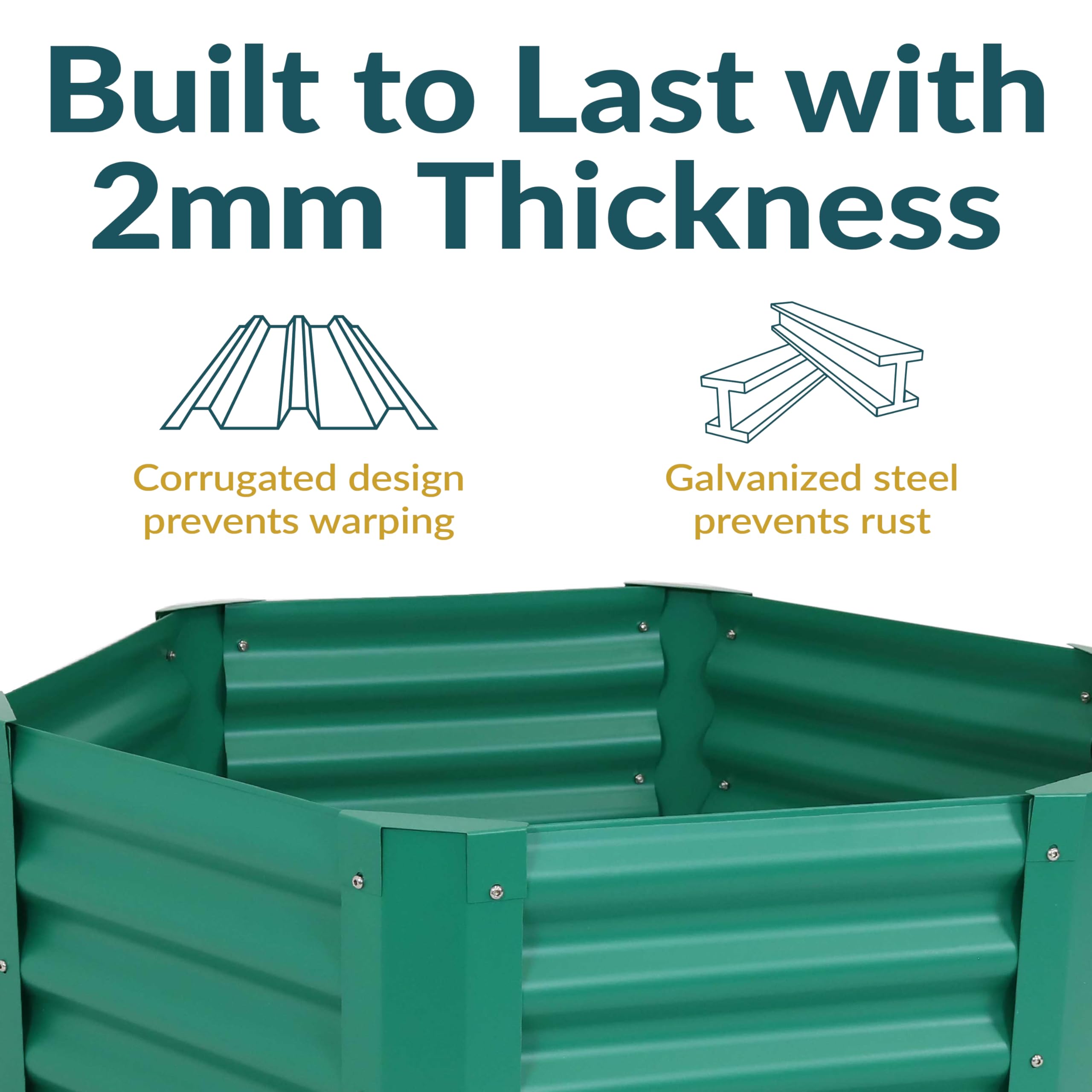 Amazon.com: Sunnydaze Galvanized Raised Garden Bed Outdoor - Metal