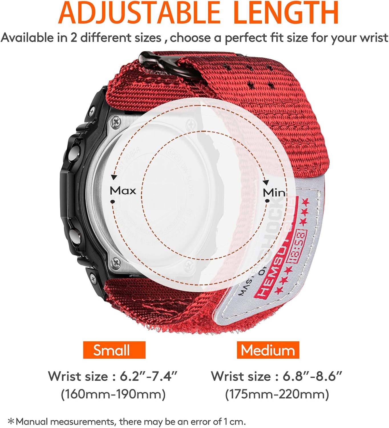 Replacement Watch Band Strap for Casio Mens G-Shock GA-100/110/120/135/2100,DW-5600E/5610/5700/8900,16mm Nylon Breathable Casio strap