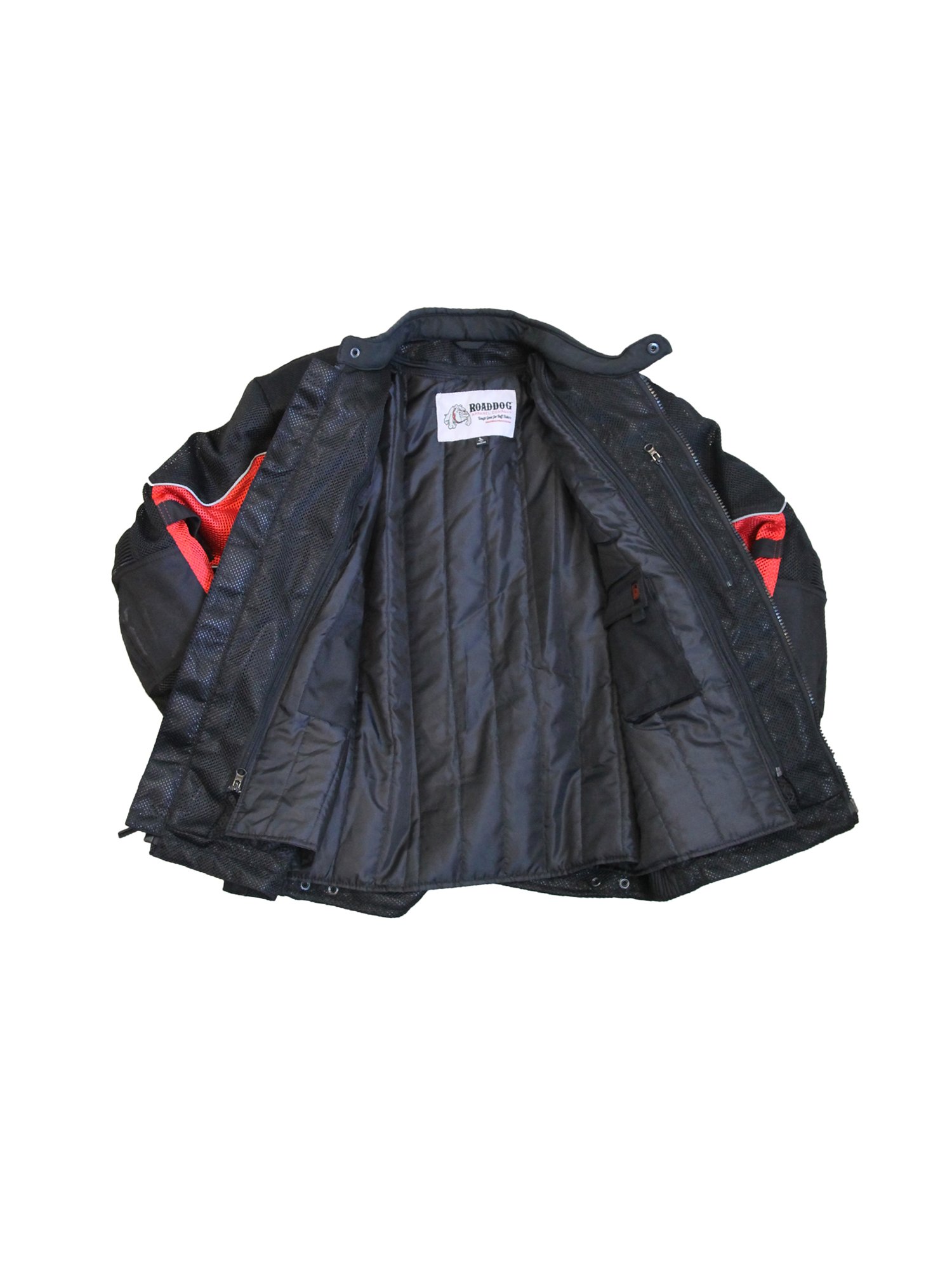 RoadDog Hurricane Mesh Motorcycle Riding Jacket Red Mens Medium — view 3