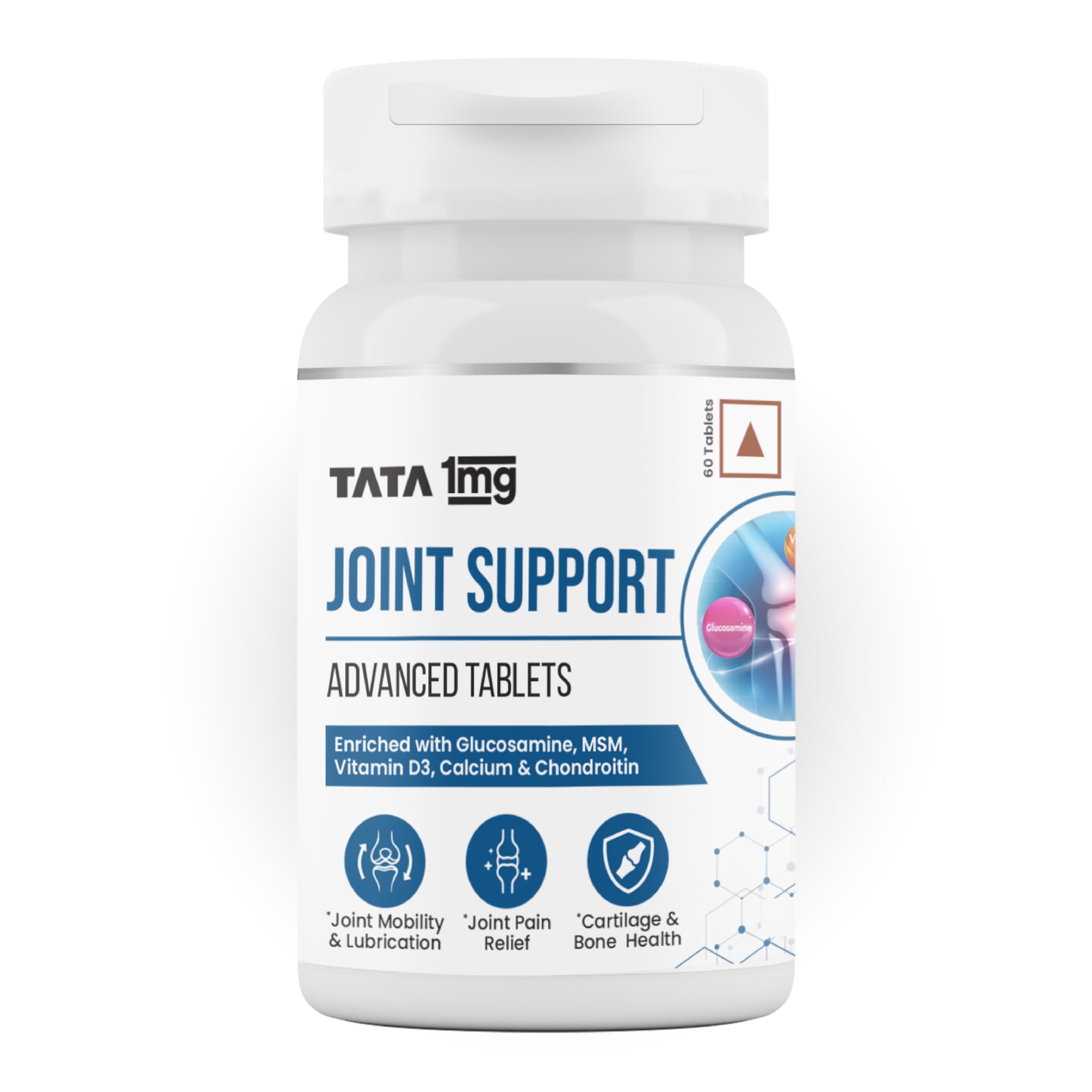 Tata 1mg Joint Support Advanced Tablet with Glucosamine, MSM, & Chondroitin, For Men & Women, Pack of 60 Tablets (B0CV3LTPVP) Amazon Price History, Amazon Price Tracker