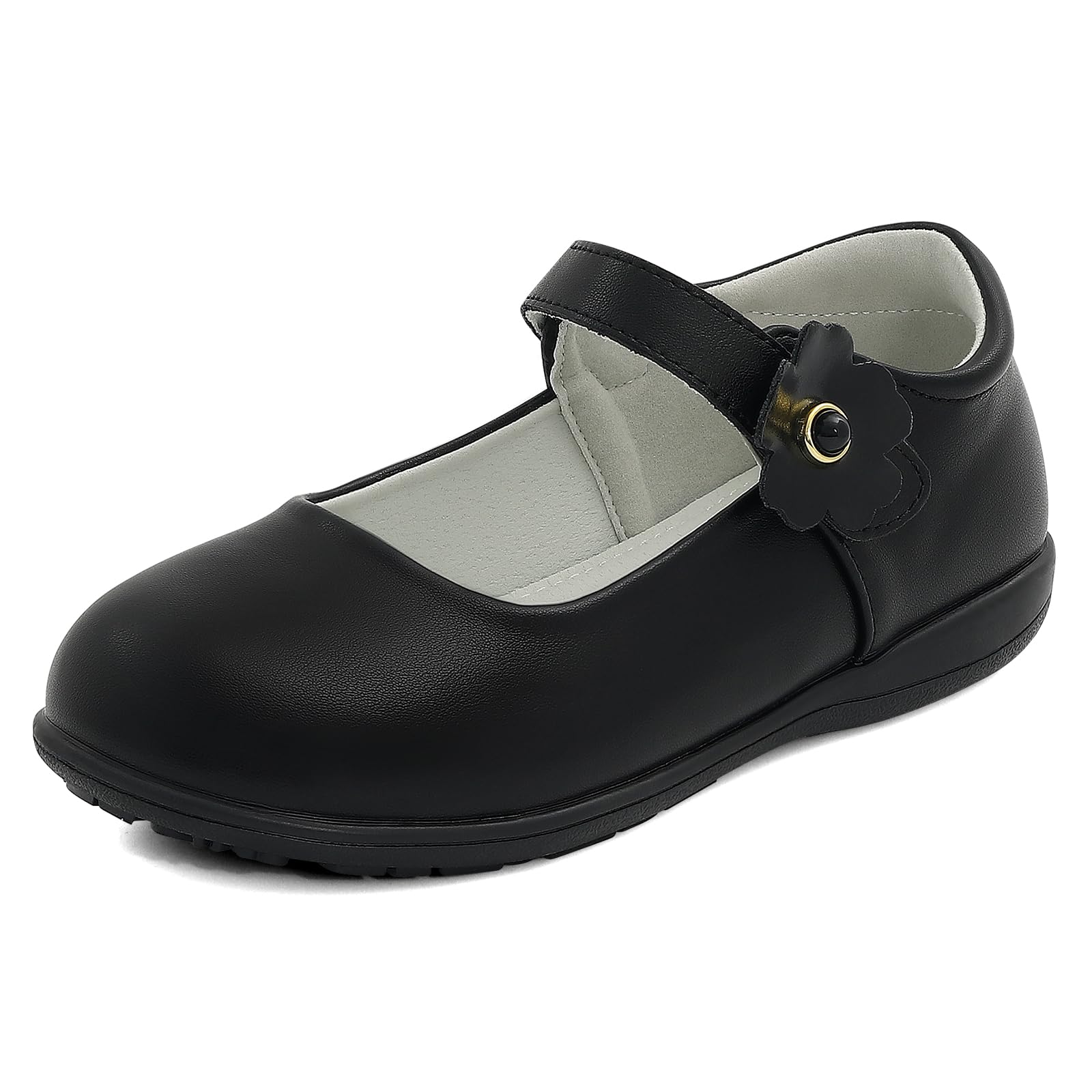 MK MATT KEELY Scarpa Mary Jane Bambine e Ragazze Ballerine da Scuola Piatte Nero con Suola di Gomma