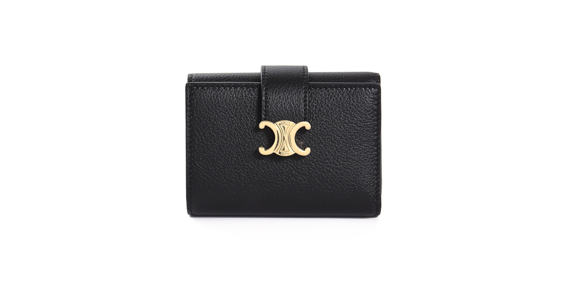 美品✨　セリーヌ　折り財布　正規品　スモールストラップ　グレインドカーフスキン CELINE スモール ストラップウォレット バイカラー カーフスキン