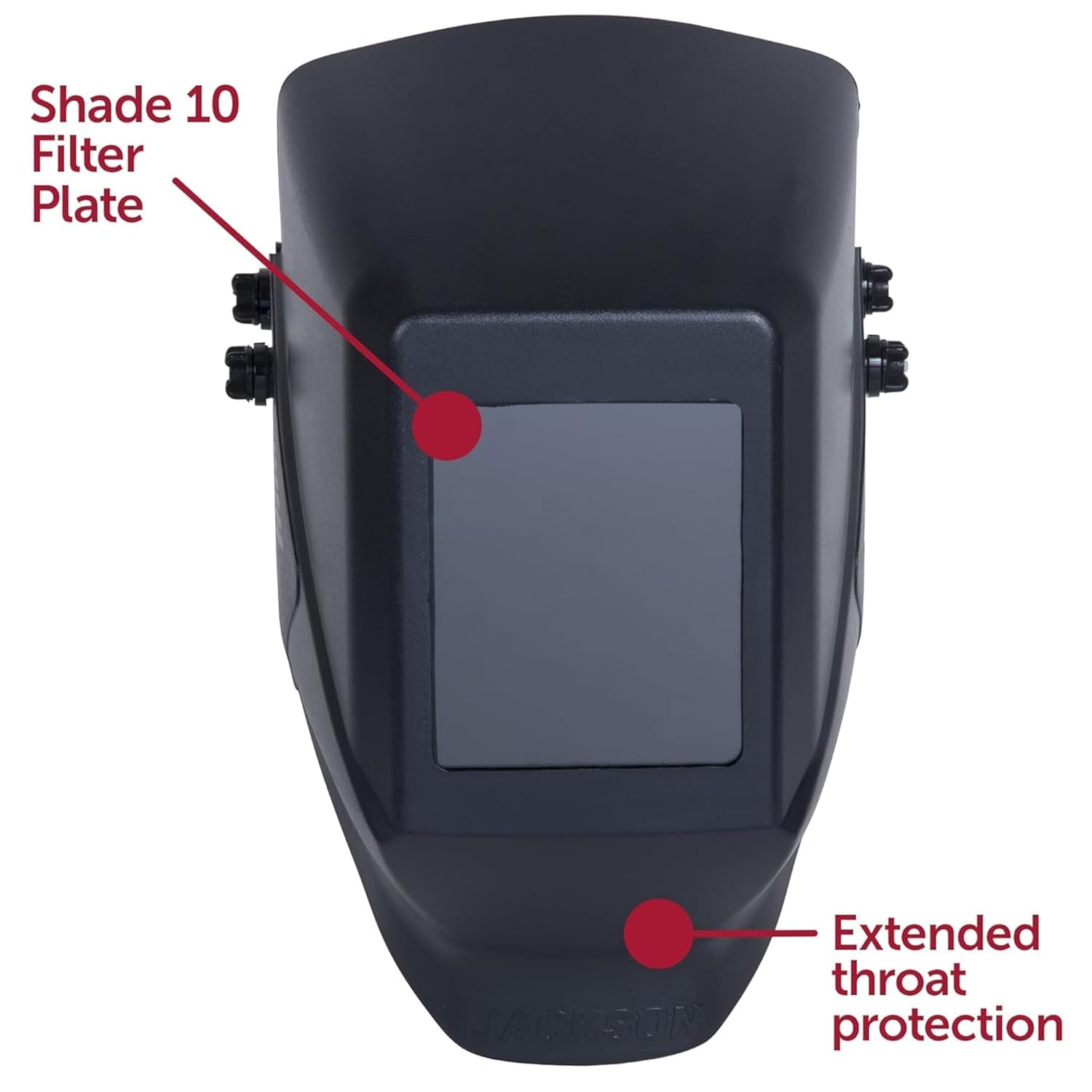 Jackson Safety HSL-100 Passive Welding Helmet, Shade 10, Black, Universal Size (Case of 4), 14978