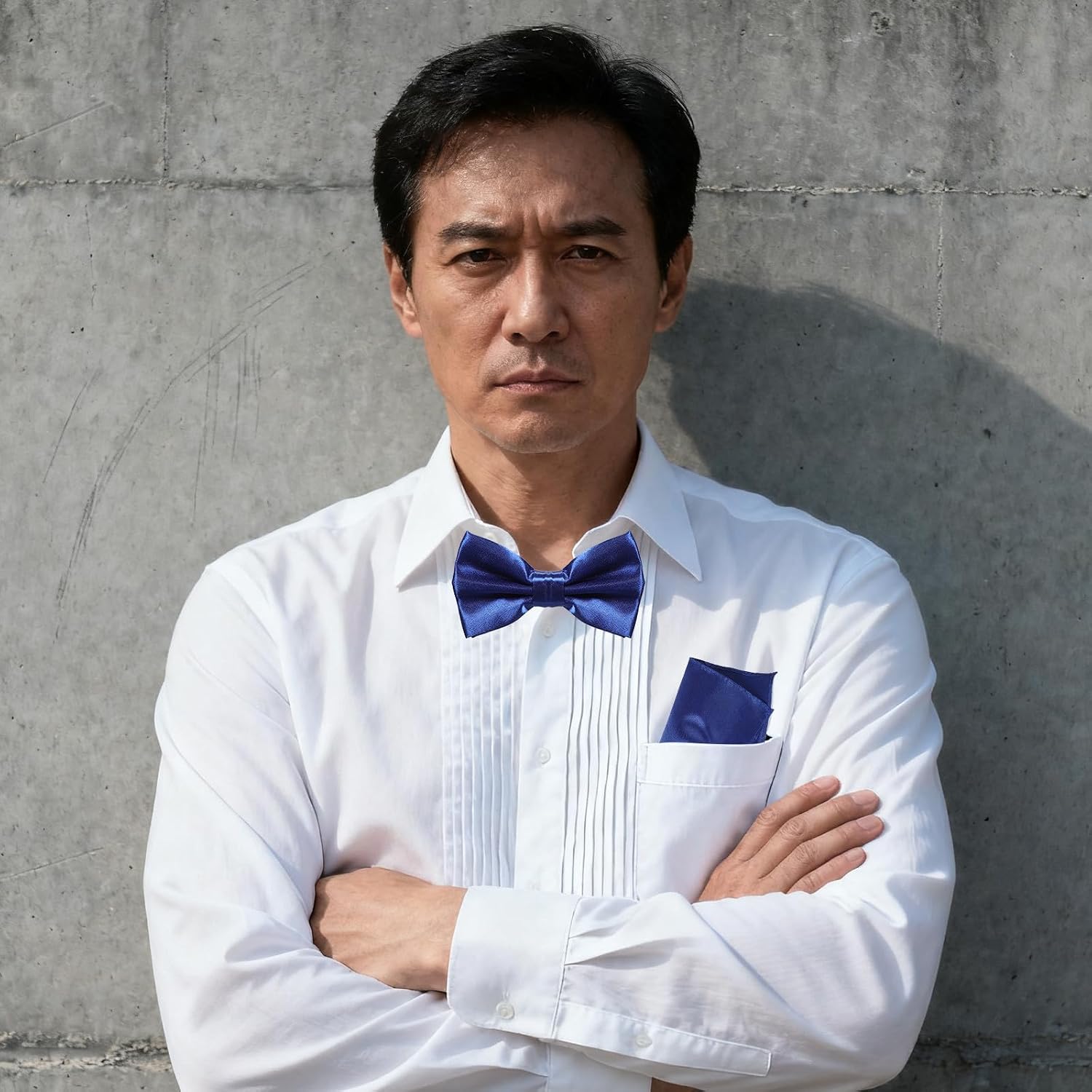 Men Cummerbund and Set Navy Polyester Xmas Formal Wedding Party