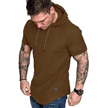 Lexiart Mens Cotton Hoodies Pullover Sport Muscle Workout Shirts