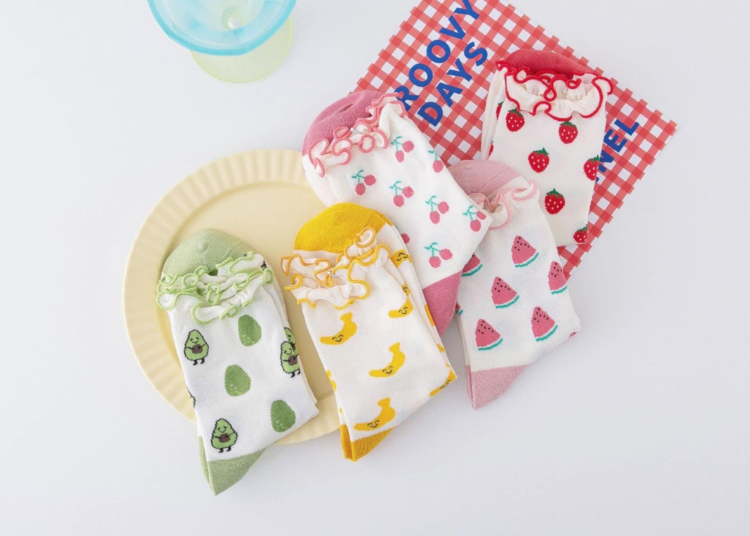 Benefeet Sox Womens Ruffle Socks Girls Cute Novelty Crew Socks Fancy Frilly Dress Sock Lettuce Trim Turn-Cuff High Ankle Sock - Image 6