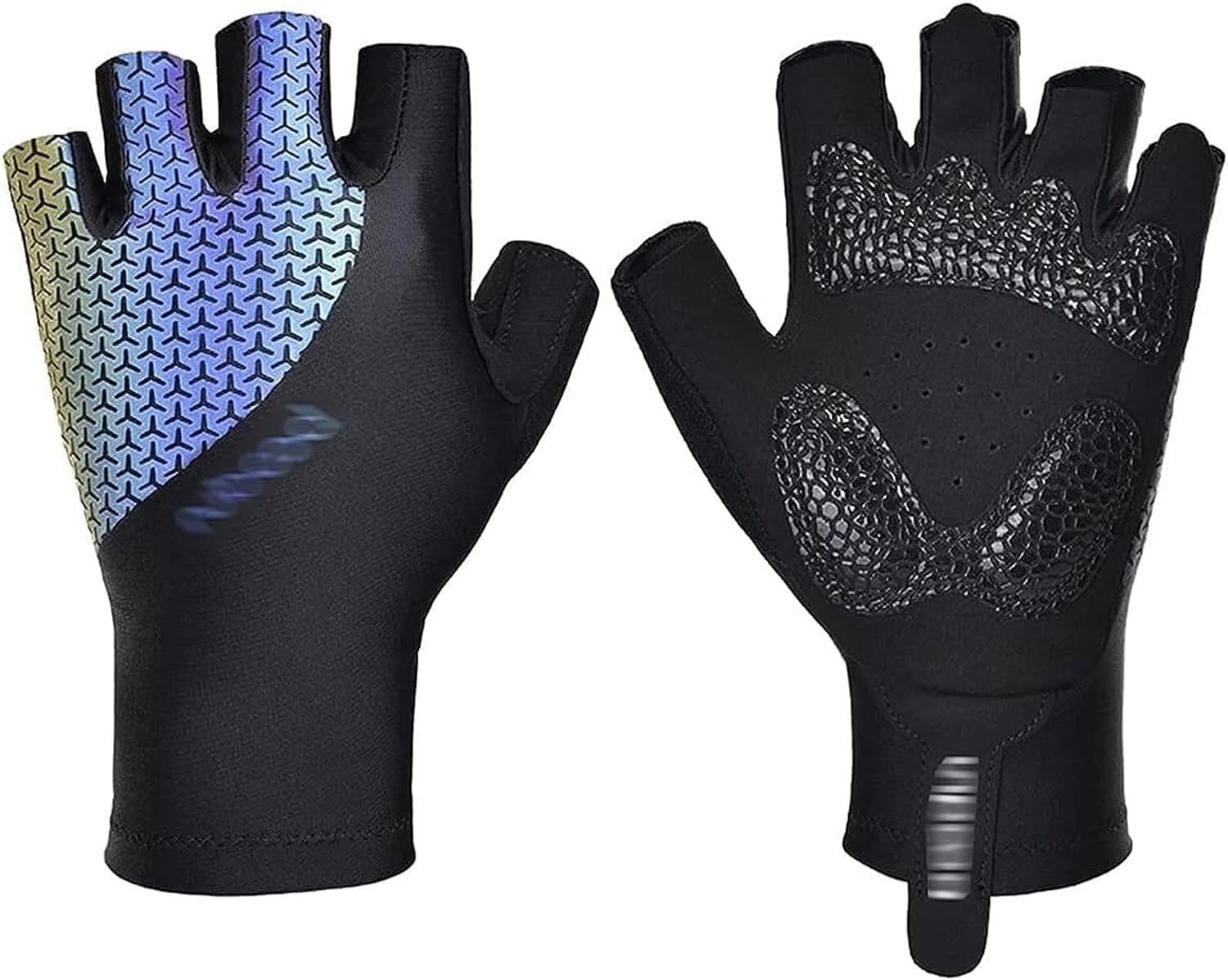 IRYZE Guantes Deportivos Guantes De Medio Dedo Levantamiento De Pesas Guantes De Ciclismo De Medio Dedo Almohadillas De Silicona En La Palma Hombre y Mujer
