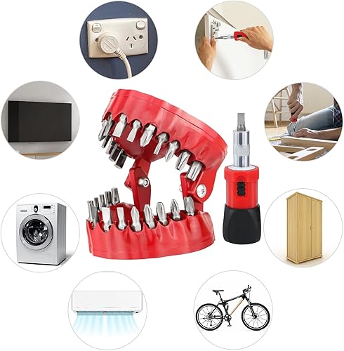 Miniatura 5 de Juego de soporte organizador de puntas de destornillador  Soporte magnético para brocas de dentadura con 28 brocas  Se adapta a broca hexagonal de