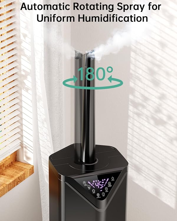 AERZY 5Gal Humidifiers for Bedroom Large Room 2800ft², APP/Remote Control, 60H Quiet Supersized Cool Mist Humidifier with Auto 180°Mist Tube, 24H Timer, Top Fill, Humidifiers for Home Office Plants by AERZY - Image 3