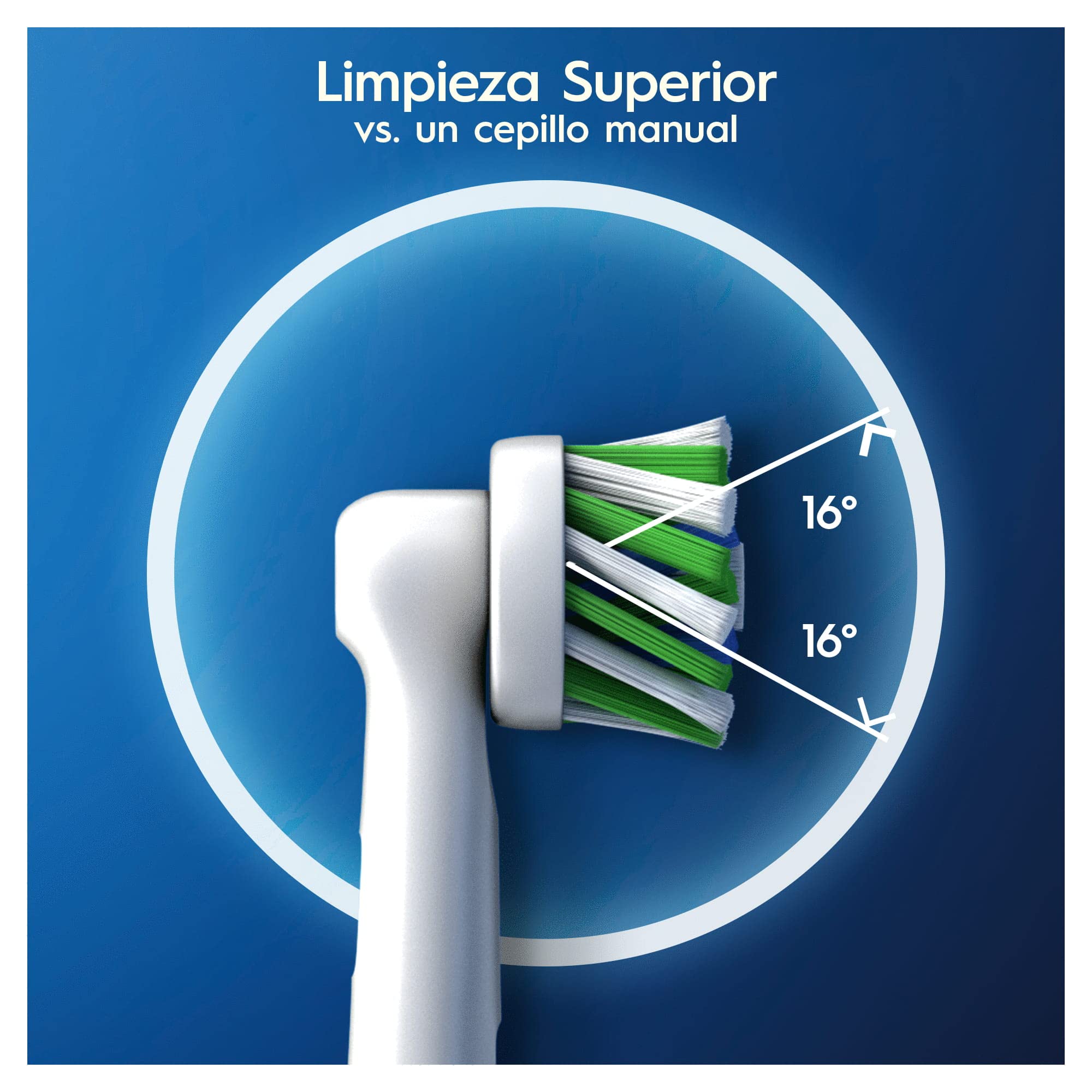 Oral-B CrossAction Recambios para Cepillo de Dientes Eléctrico, Pack de 16 Cabezales