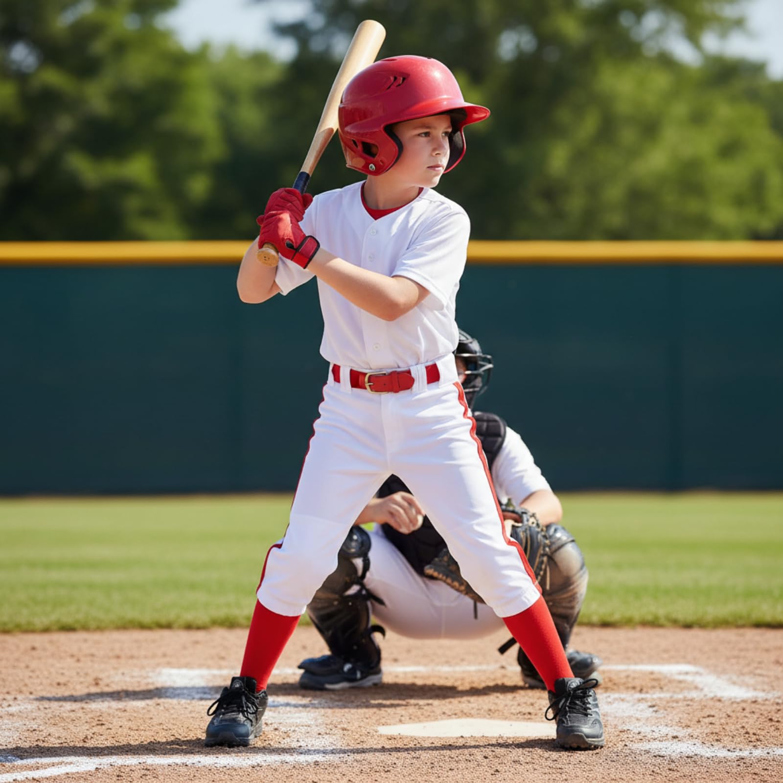 Cozypower 3-teiliges Baseball-Kombi-Set für Jugendliche Jungen und Mädchen, Softball-Hose mit Socken und Gürtel