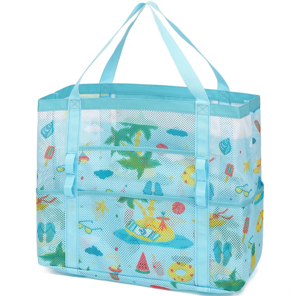 Fammart Large Mesh Beach Bag for Women, Oversized Beach tote Swim Pool Bag