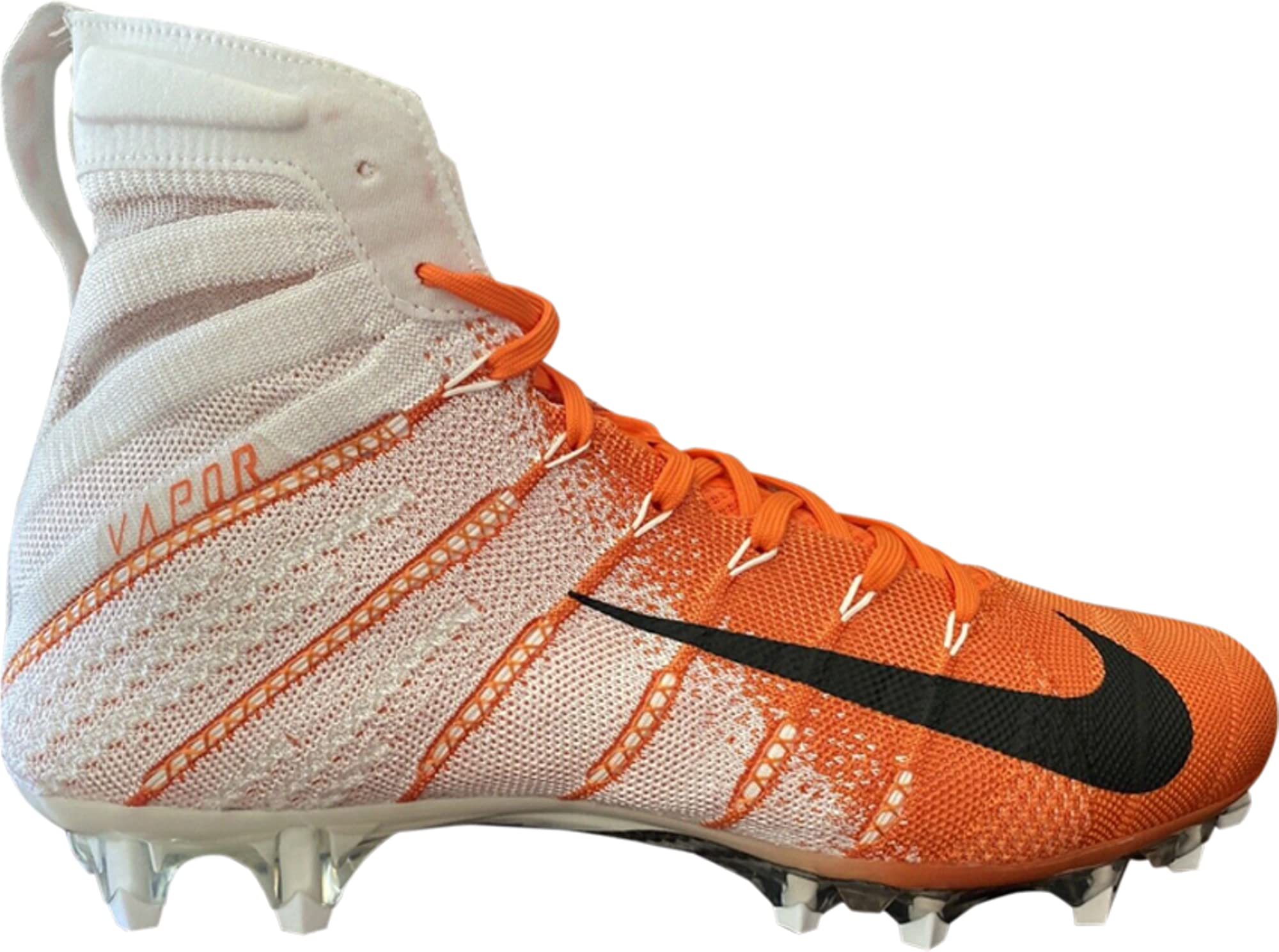 Nike Vapor Untouchable 3 Elite AO3006-118 White-Orange-Black Men's Football Cleats 12 US