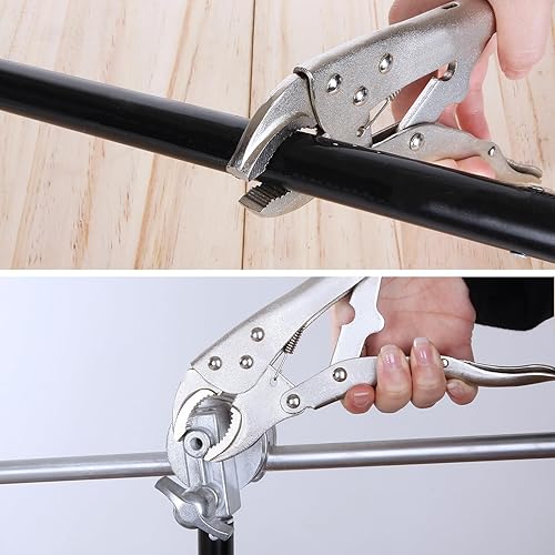 Miniatura 7 de 3 alicates curvados VISE-GRIP de bloqueo de mandíbula (10 pulgadas) con cortador de alambre de mordaza curva para apretar, sujetar, torcer y girar,