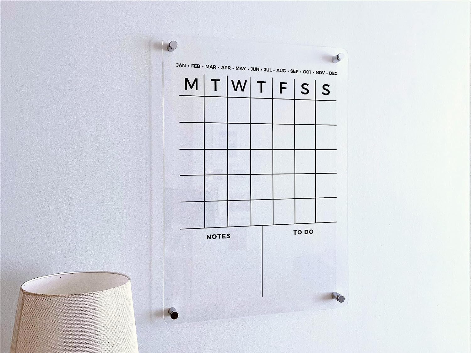 Acrylic Wall Calendar 2026 - Personalized Calendar 2026, Vertical Wall Monthly and Weekly Planner, Housewarming Gift