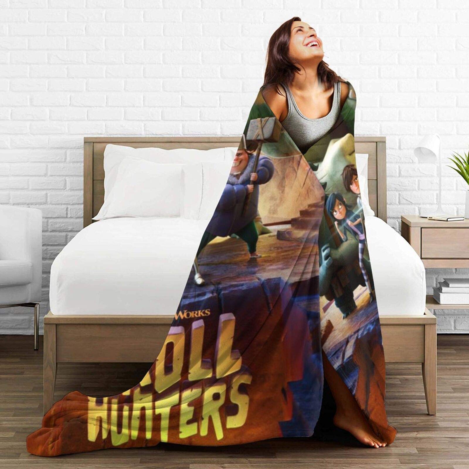 Troll-Hunters Blanket Lightweight Super Soft Flannel Fleece Throw Blankets  All-Season Blanket for Bed/Couch/Sofa 50×40inch