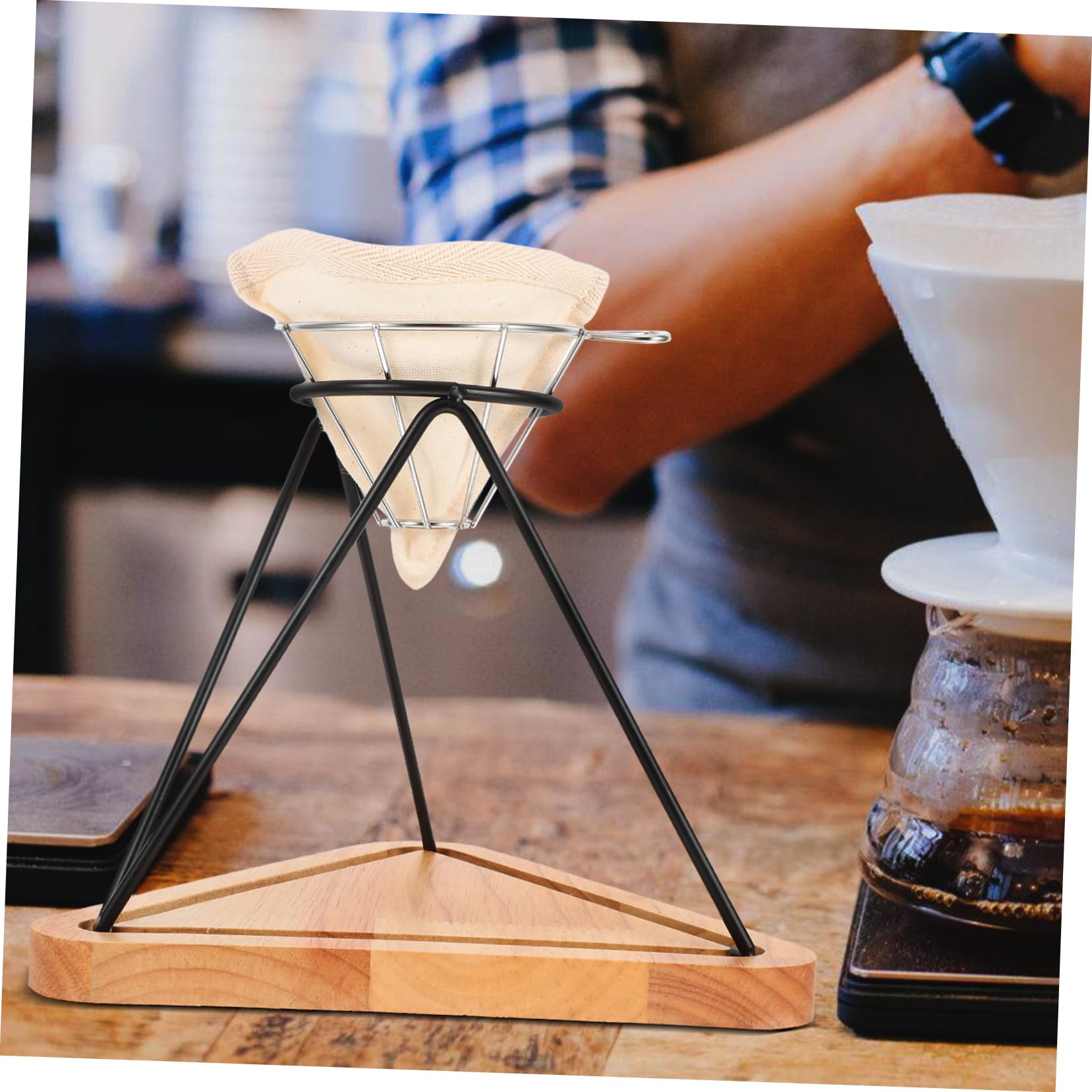 BESTYASH 1satz Kaffeefilterhalter Edelstahl Mit Wiederverwendbarem Filtertuch Handaufguss-set Für Büro Und Zuhause Stabiler Tropfständer Für Kaffeeliebhaber Einfach Zu Bedienen