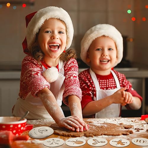 Miniatura 5 de Nuenen Juego de 12 piezas de prensa de galletas de Navidad, discos de prensa de galletas, plantillas de acero inoxidable, molde metálico para