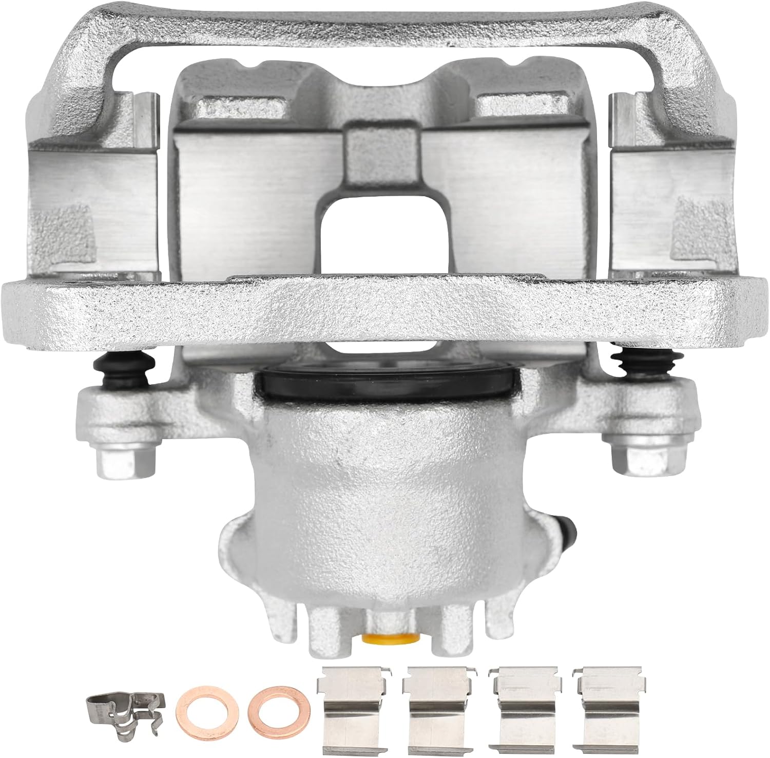 MAYASAF 19B2680 Front Left Brake Caliper Driver Side Caliper Assembly Fit for Mitsubishi Lancer 2002-2007, w/Mounting Bracket & Metal Piston