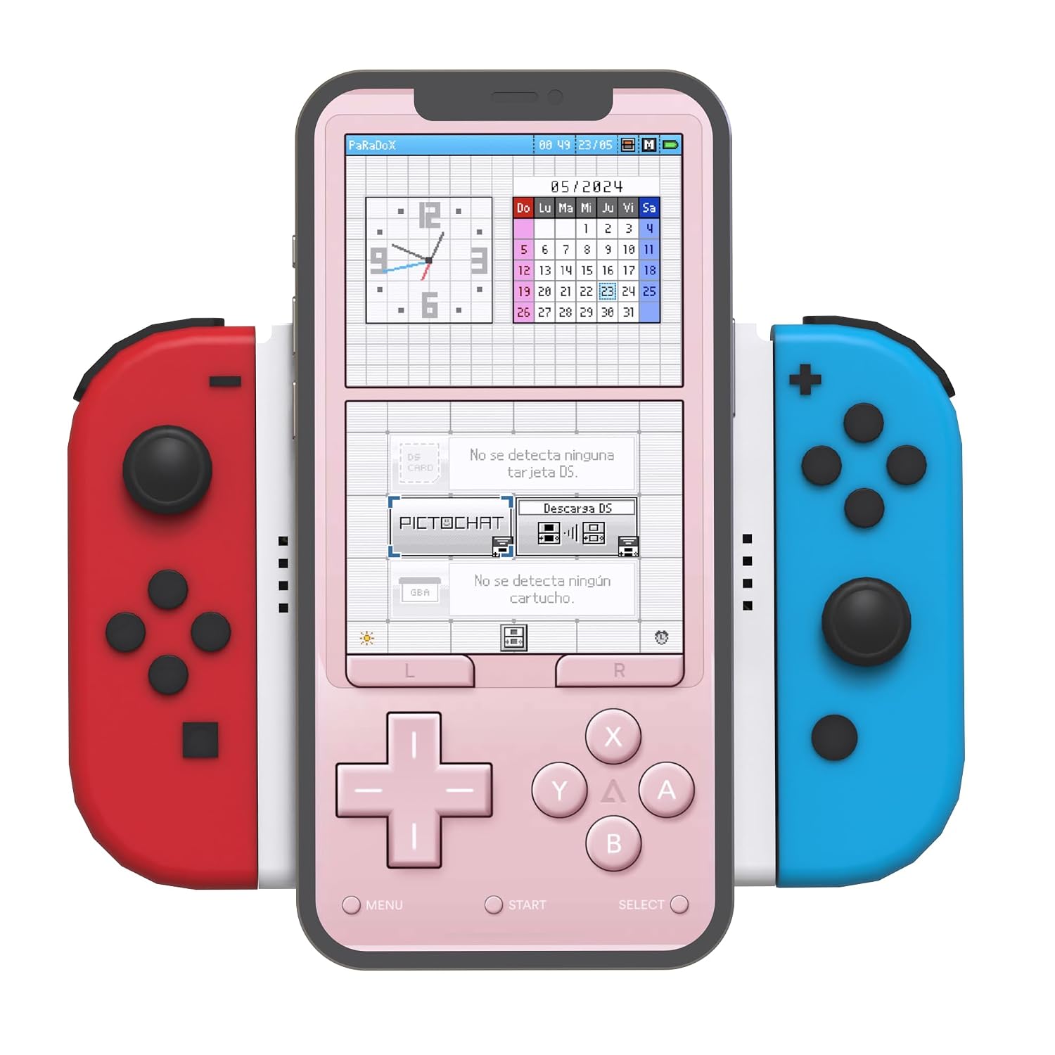 TEGRUP Charger Grip for Joy-Con with Magnetic Phone Mount Horizontal and vertical dual-use Hinge upgraded Version (WHITE) image 4