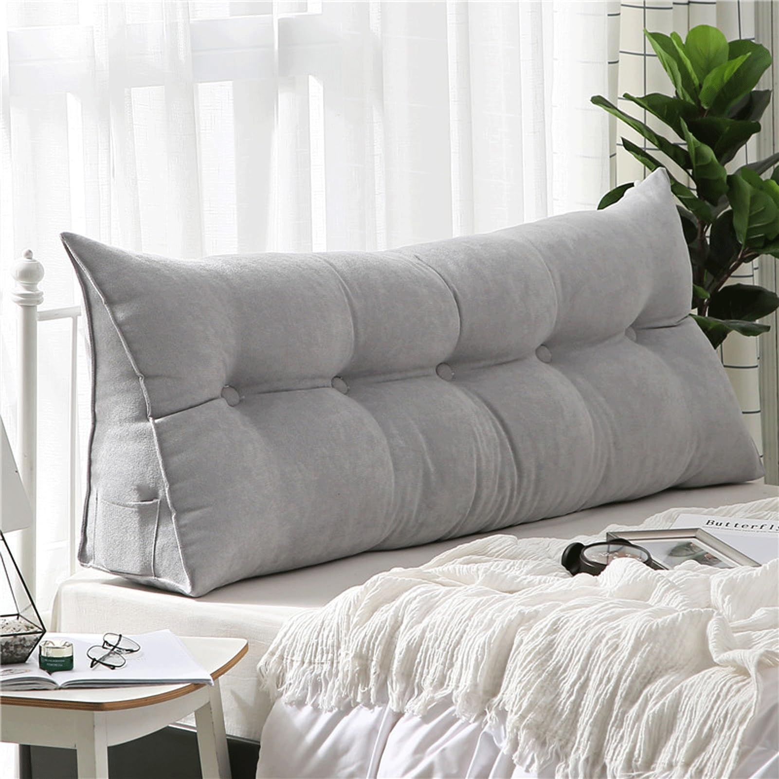 Coussin de Dossier Coussin de Lecture pour Lit et Canapé Coussin de Lit Coussin de Dossier pour Mur Coussin D'assise Coussin Mural Grand avec Housse Lavable Idéal pour S'appuyer Au Lit. product thumbnail 3