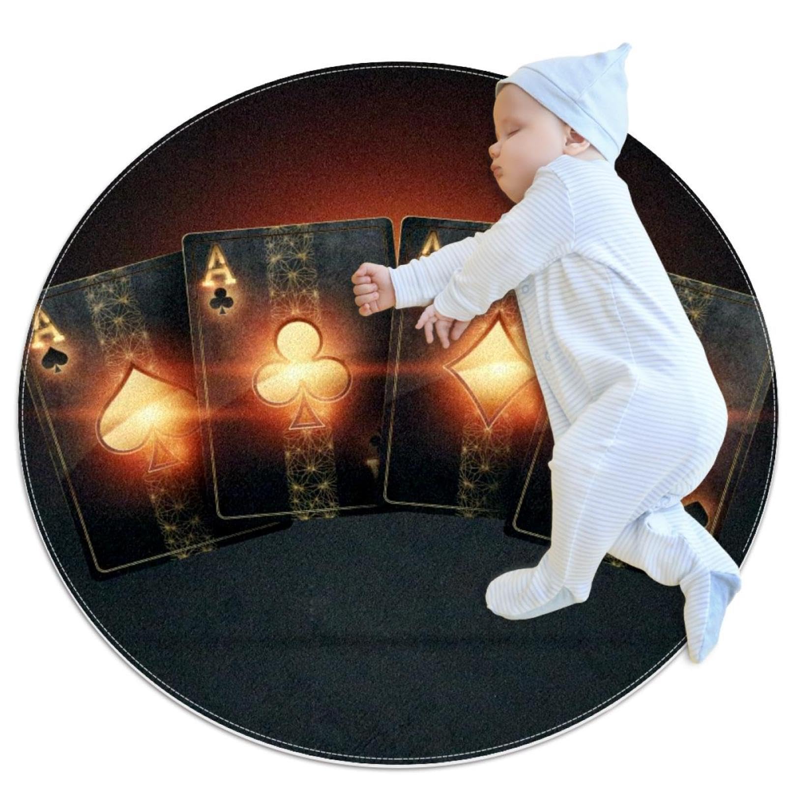 Tapis de salle de bain antidérapant poker quatre As 1m