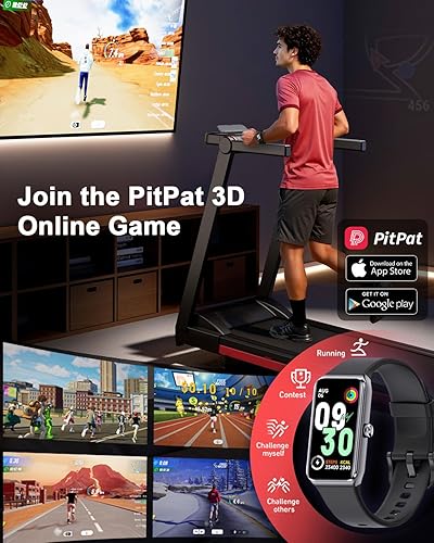 Miniatura 4 de PitPat Aplicación de seguimiento de fitness, monitoreo de salud 247 y seguimiento del sueño, IP67 impermeable, reloj inteligente para mujeres y