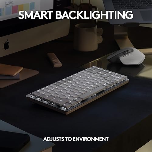 Miniatura 8 de Logitech Mini teclado mecánico MX + mouse inalámbrico MX Master 3S para Mac, teclas retroiluminadas de perfil bajo, interruptores táctiles más