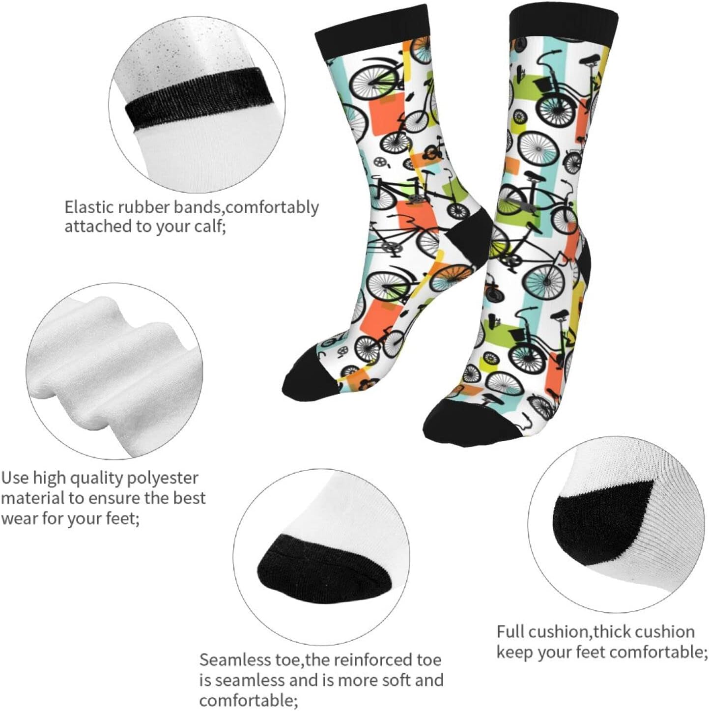 Novelty Crew Socks Crazy Socks For Women & Men - Image 6