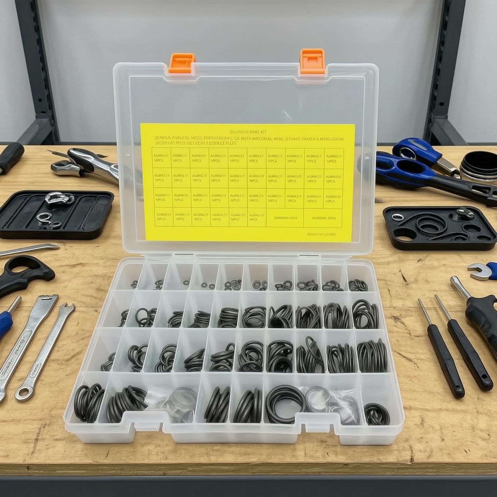 Caja Almacenamiento con Compartimentos Compacto Organizador con Compartimentos Seguro Caja Almacenamiento Divisores para Taller
