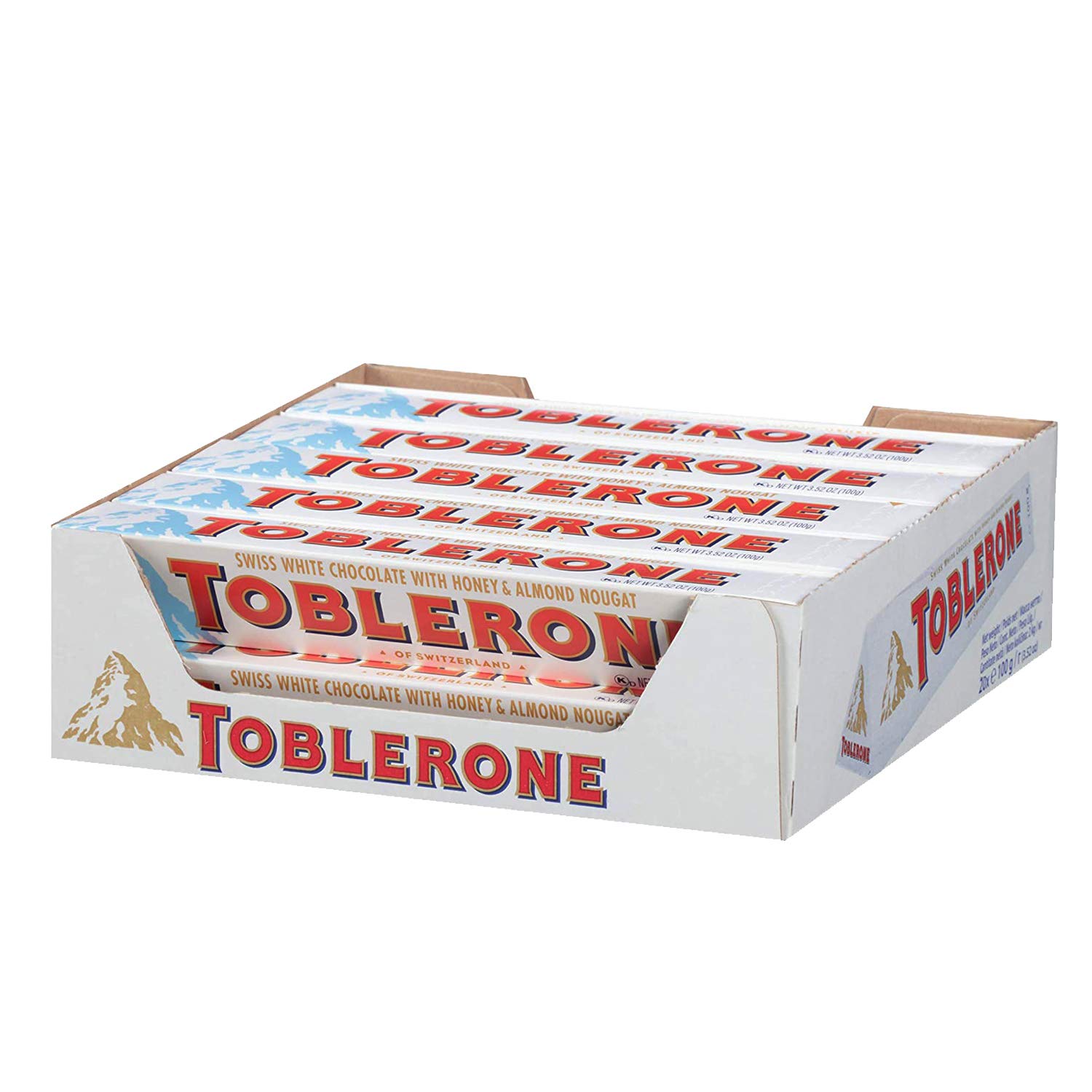 See full amazon price history chart for Toblerone White Chocolate with Honey and Almond Nougat Pack of 12, x 100 g Toblerone White Chocolate with Honey and Almond Nougat Pack of 12, x 100 g (B085MVYW2S) Amazon Price History, Amazon Price Tracker