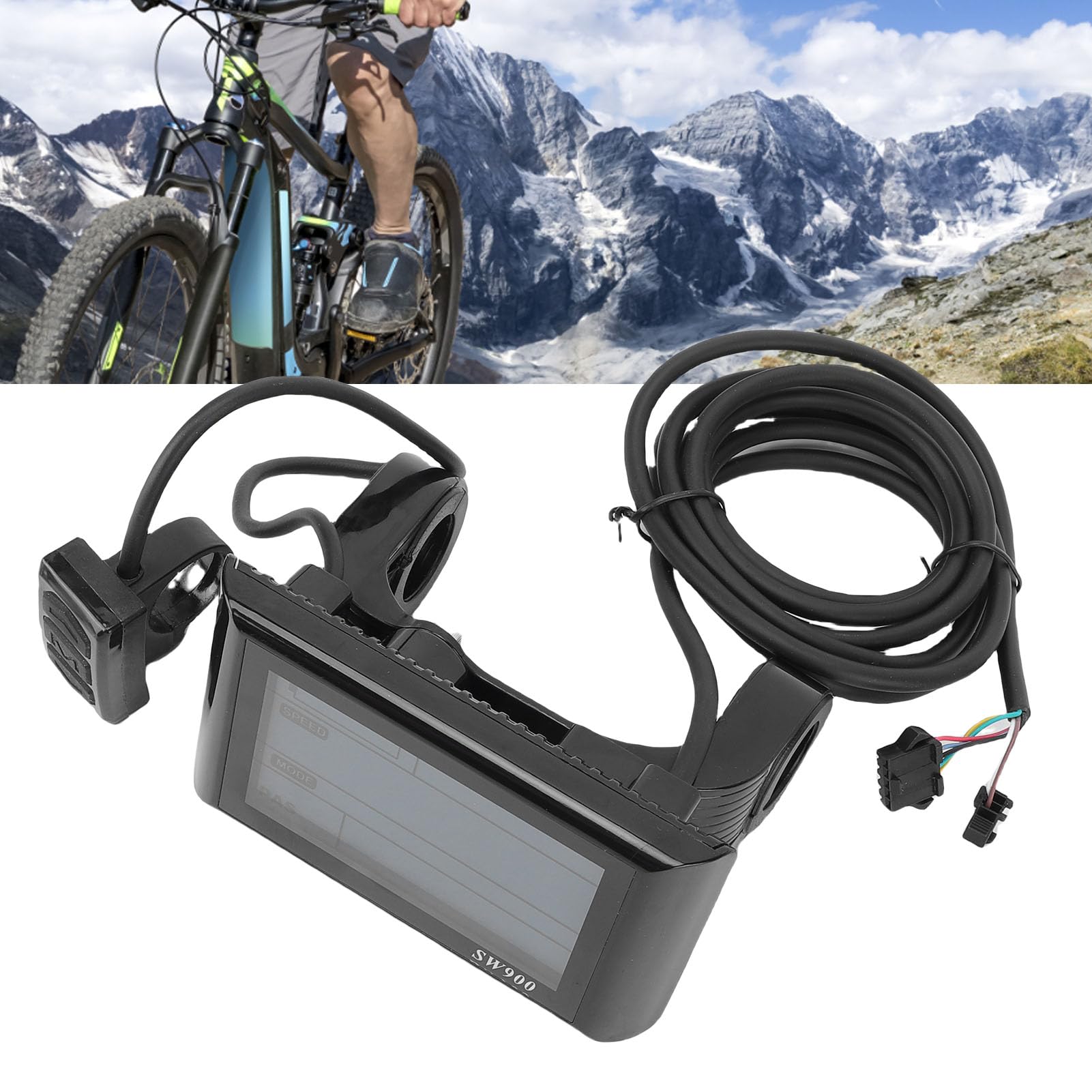 Misuratore display LCD per bici elettrica Pannello di controllo chiaro e intuitivo a sette core per il ciclismo