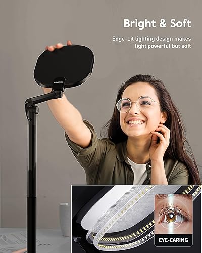 Miniatura 3 de Lámparas de escritorio LED para oficina en casa con base, lámpara de escritorio alta con 50 modos de luz y memoria y temporizador, luz de