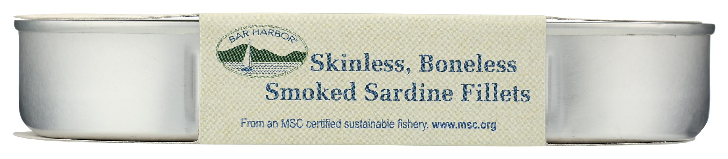 Bar Harbor Wild Smoked Sardine Fillets, Skinless Boneless, 6.7 Ounce