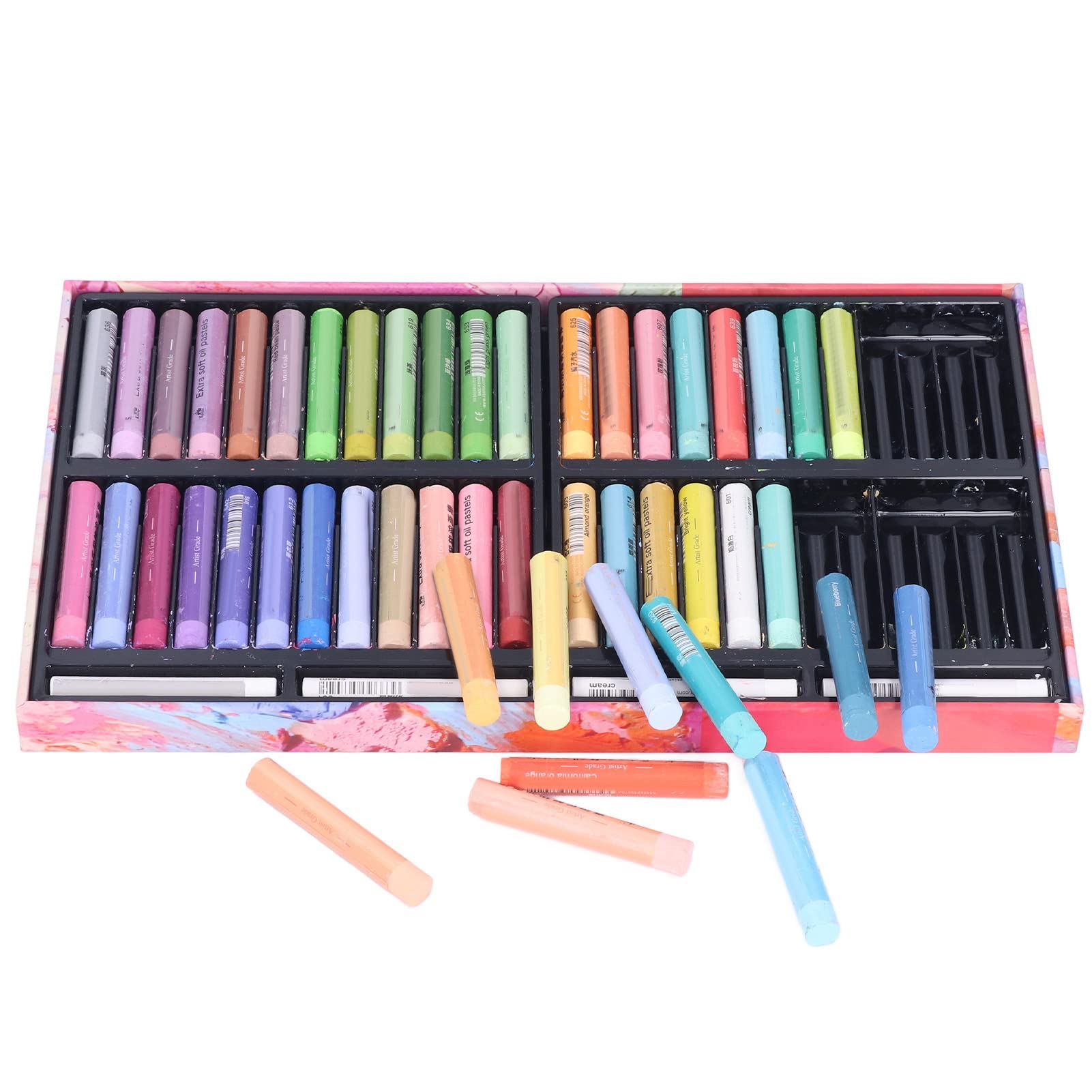 Haofy Set Pastelli a Olio, 48 Pezzi, Olio Misto e Cera, Colori Ricchi e Brillanti per Artisti e Studenti (8948MK)