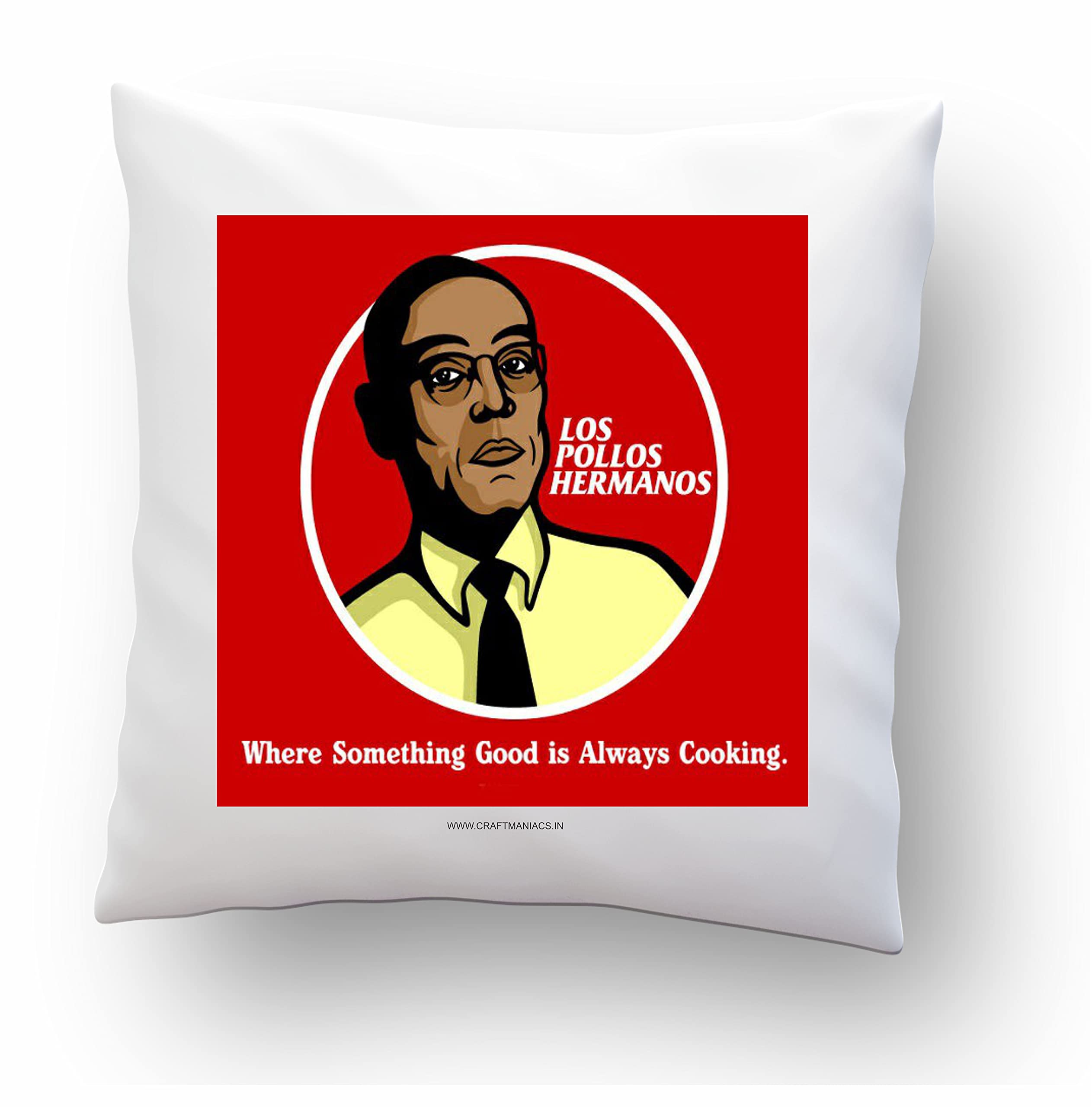 CRAFT MANIACS Breaking Bad Good is Always Cooking 16*16 INCHES Pillow with Filler | Merch for Breaking Bad Lovers
