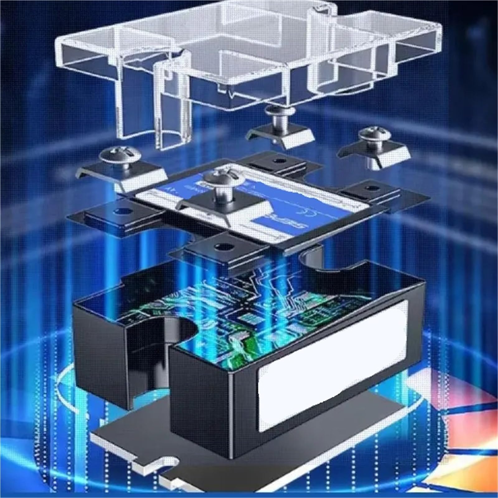 Mały solidny przekaźnik 24 V SSR-25A-100 DA DC AC 220 V - 40 A 60 A 80 A 100 A 1 szt. (25 A, DC sterowany AC)
