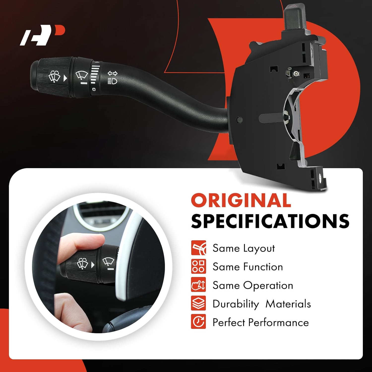 A-Premium Windshield Wiper Washer Switch Turn Signal Switch Headlamp High Beam Switch Compatible with Ford Ranger 1995-1998 Explorer 1995-1998 Mercury Mountaineer 1997-1998 Mazda B2300/2500/3000/4000