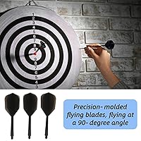 Vista 5 de 3 piezas de dardos y vuelos, ABS integrado transparente eje y vuelo combo de dardos estándar antirotura