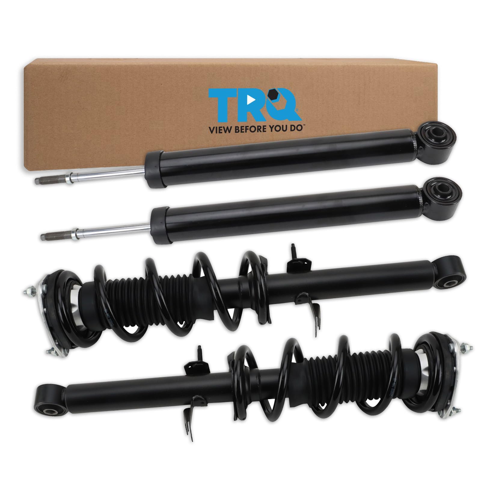 TRQ Front and Rear Complete Strut Assembly &amp; Shock Absorber Kit Shock &amp; Spring Strut Assembly Compatible with 2008-2012 Infiniti EX35 2013 EX37 2014-2015 QX50