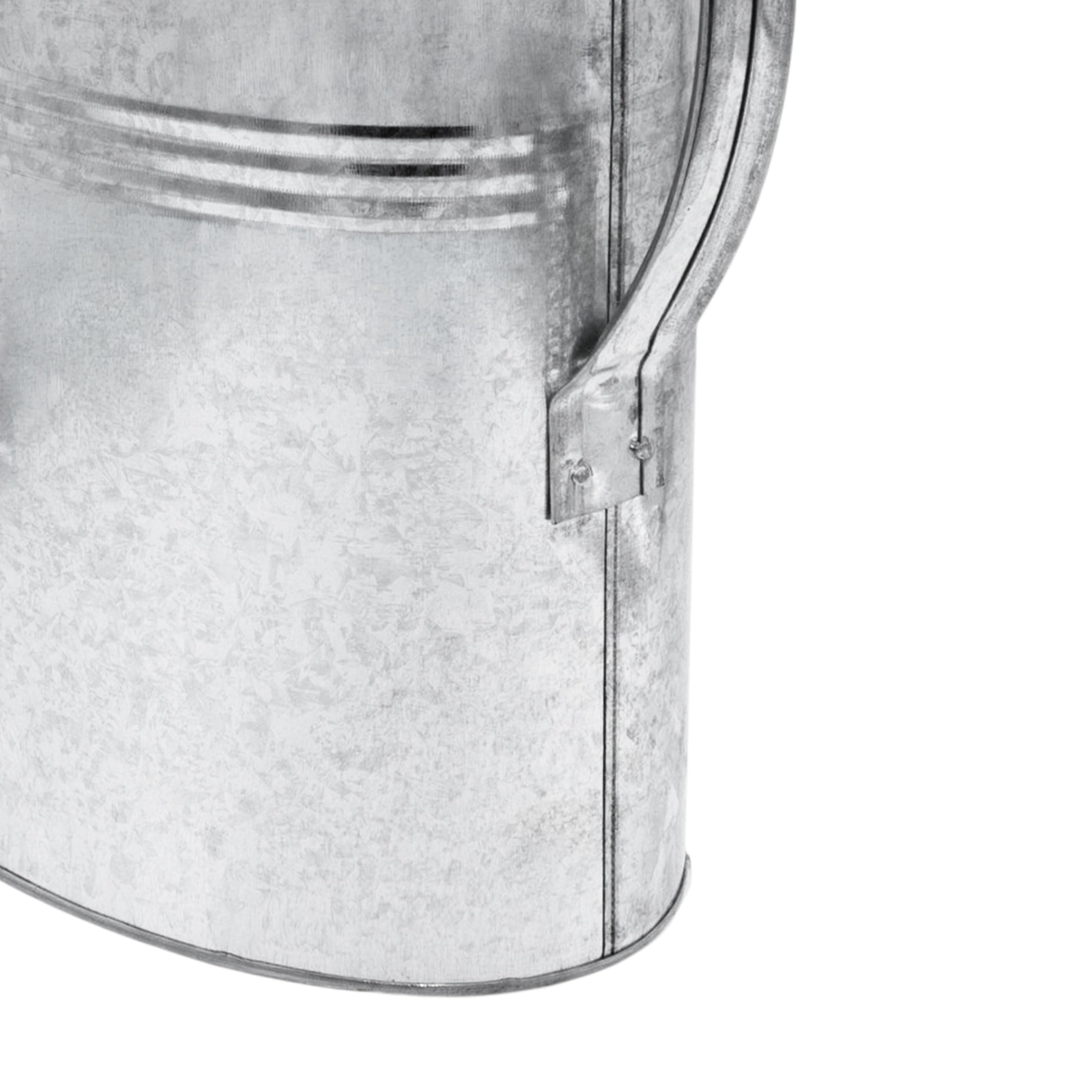 Regadera de jardín galvanizado 10 L, interior y exterior, metal con cabezal de ducha desmontable, zinc nostálgico resistente a las inclemencias del tiempo