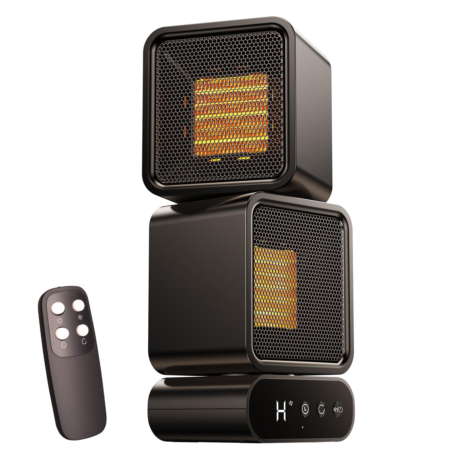 Photo 1 of *NON-FUNCTIONAL*
Nauttxon Portable Dual-Head Space Heater, 270° Manual Rotation, Auto Oscillation 45°/90°/120°, Energy Efficient Desktop Heater with Remote, 3 Modes, 5 Timer for Indoor Office Home Bedroom Use