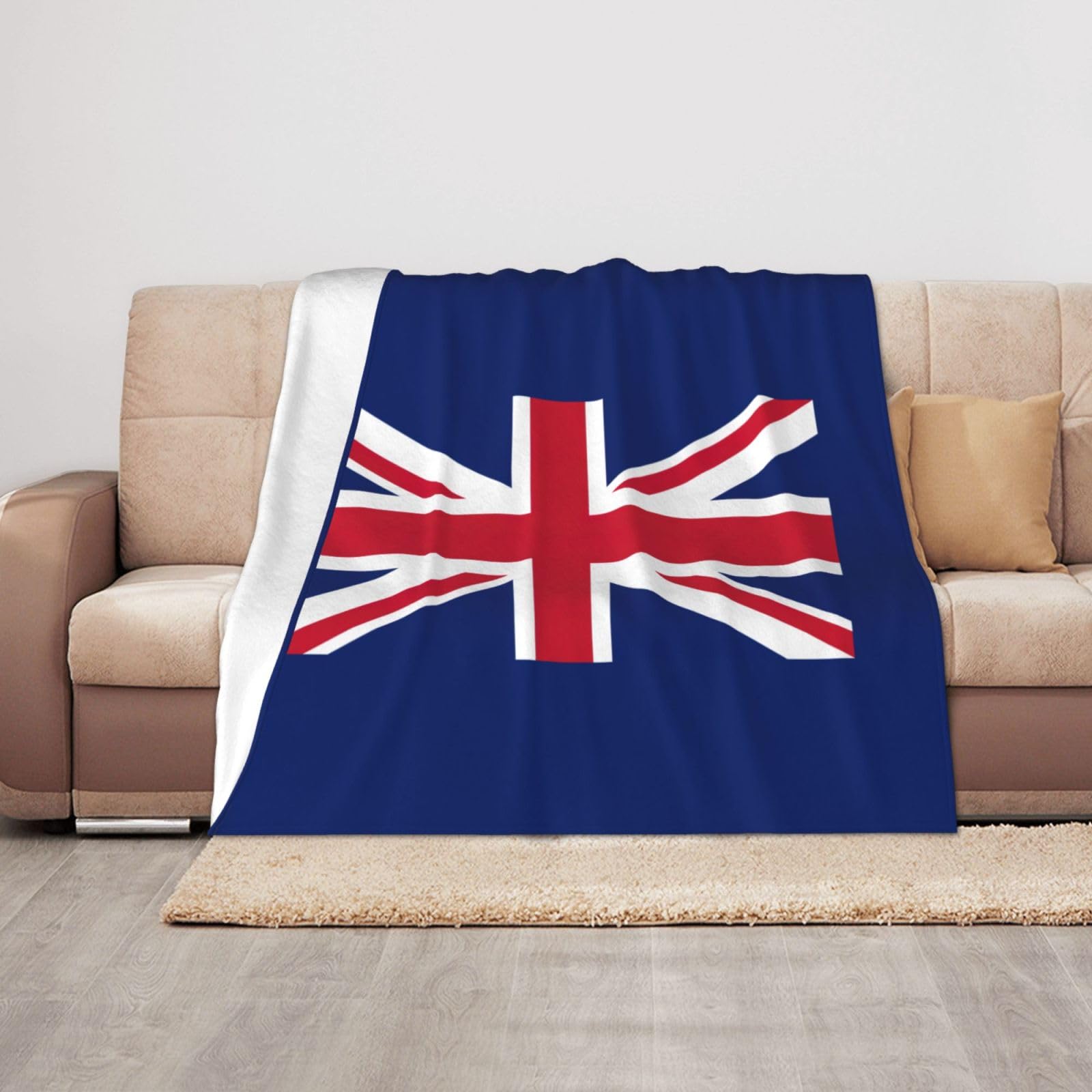 Couverture imprimée drapeau britannique, plaid canapé doux haute qualité