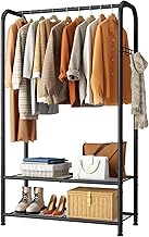 SINGAYE Clothing Racks For Hanging Clothes Rack Portable Closet Garment Coat Rack With Shelves Heavy Duty Hanger Stand Wardrobe Free Standing Closet