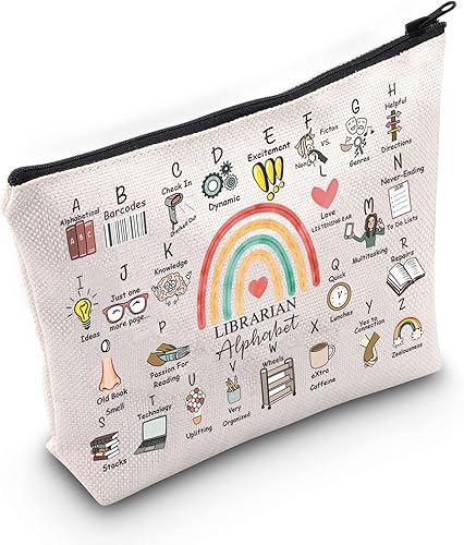 MNIGIU Regalo de bibliotecaria para mujeres, regalo de agradecimiento para bibliotecaria, regalo de fin de año para bibliotecaria, Bolsa de