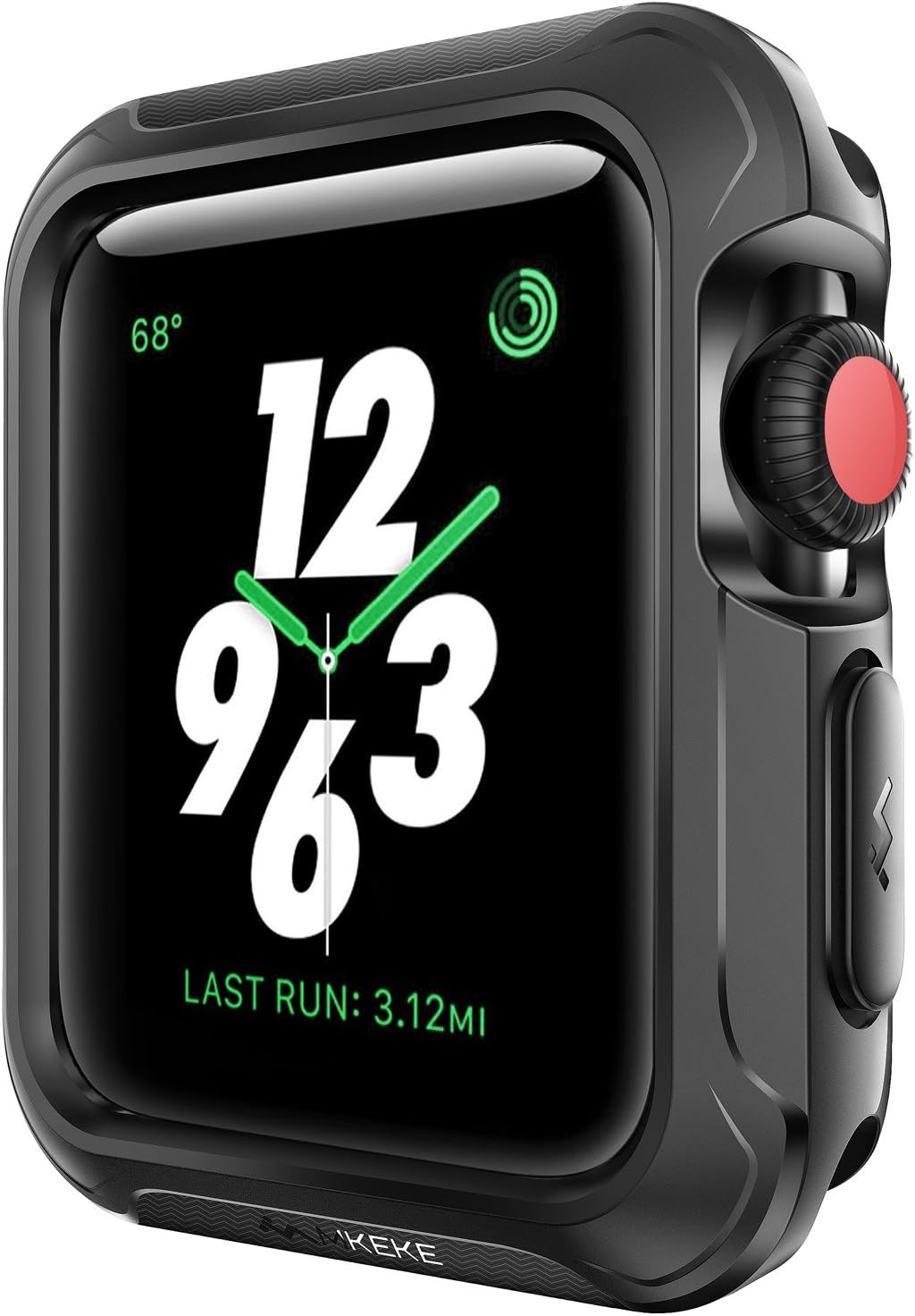 Mkeke Compatible with Apple Watch Case 42mm, Cover for iWatch Case 42mm Bumper Screen Protection Shock Absorption-Black