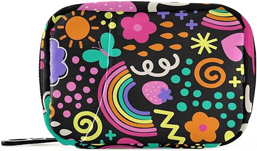 Miniatura 1 de Pastillero de mariposa de dibujos animados, portátil, semanal, diario, pastillero, organizador con cremallera para vitaminas, medicamentos,