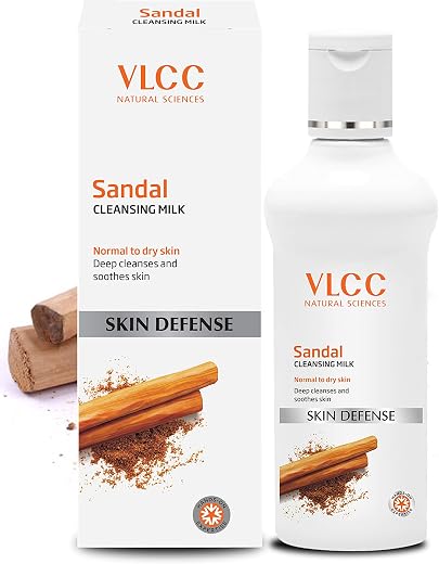 VLCC Sandal Cleansing Milk - 100ml - Deep Cleanses & Soothes Skin. With Sandal, Ashwagandha, Fenugreek & Indian Berberry E...